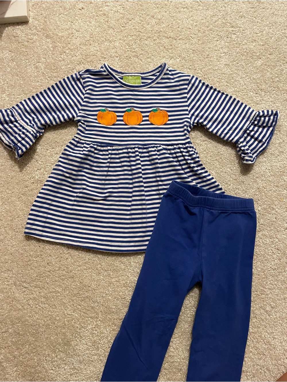 Classic Whimsy Girls Pumpkin Tunic & Leggings